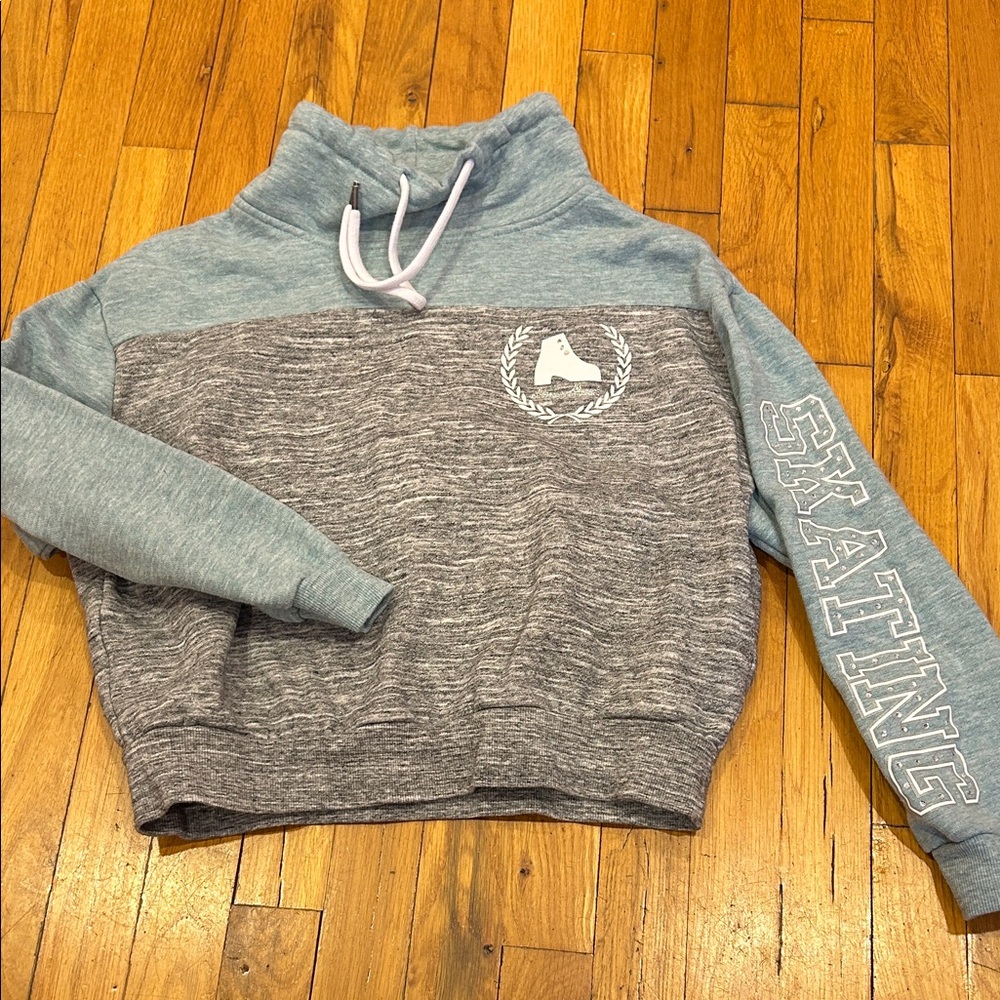 Gray and Teal Skating Sweatshirt